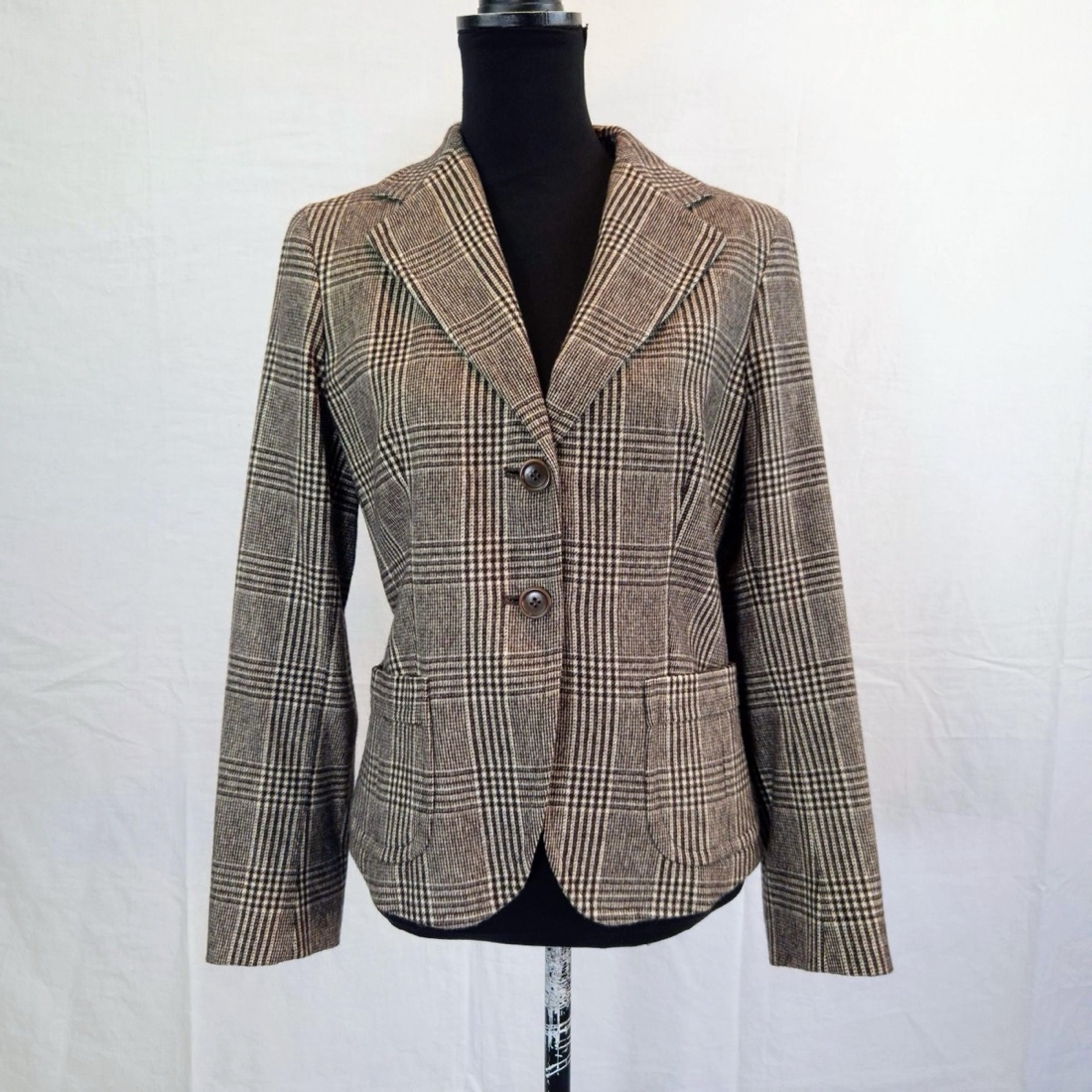 Max Mara Houndstooth wool blazer