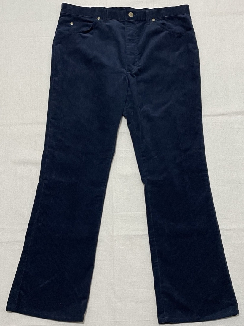 Lee Navy corduroy flared trousers