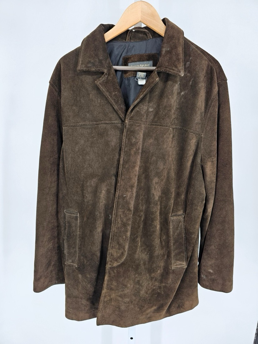 Banana Republic Brown suede car coat