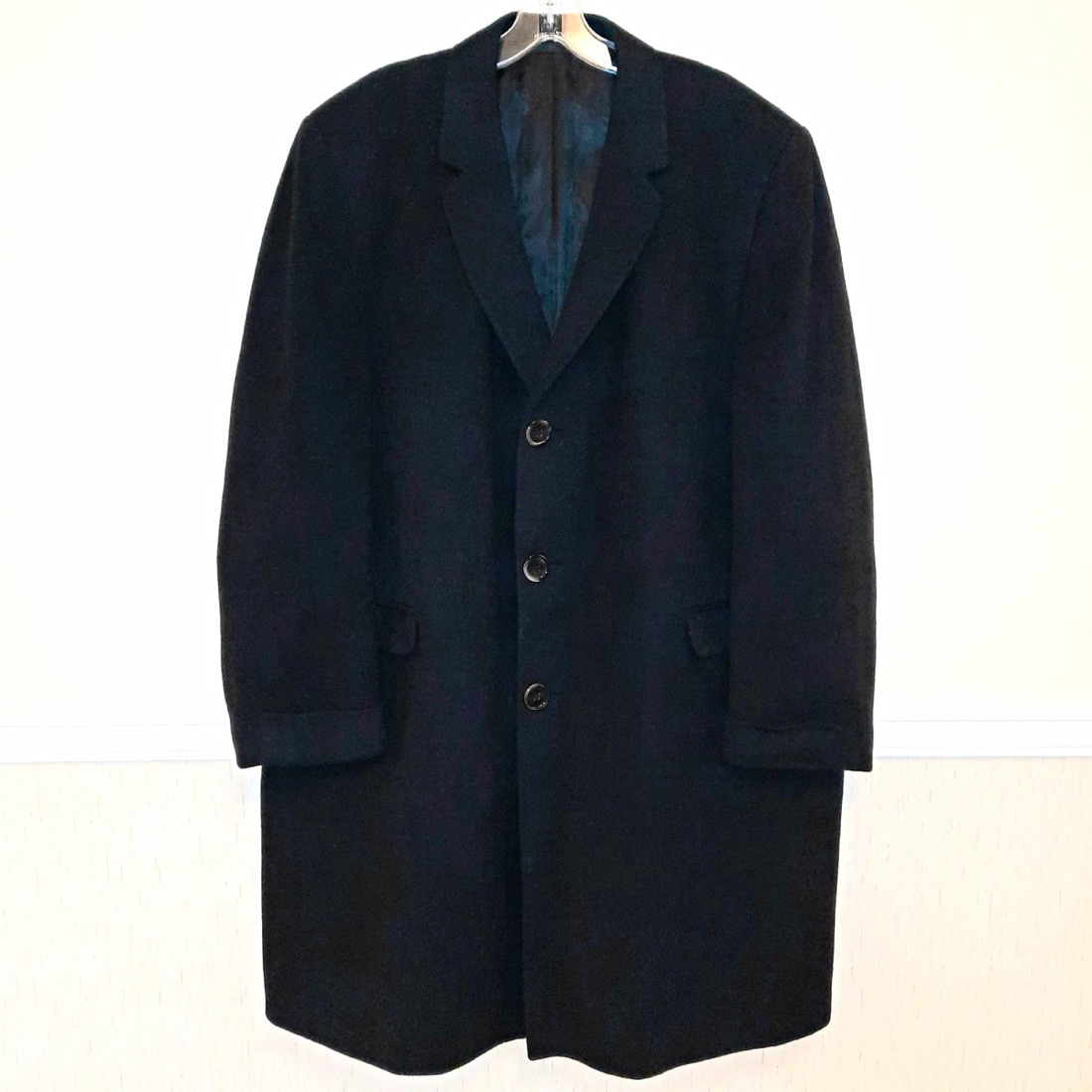 Navy wool overcoat
