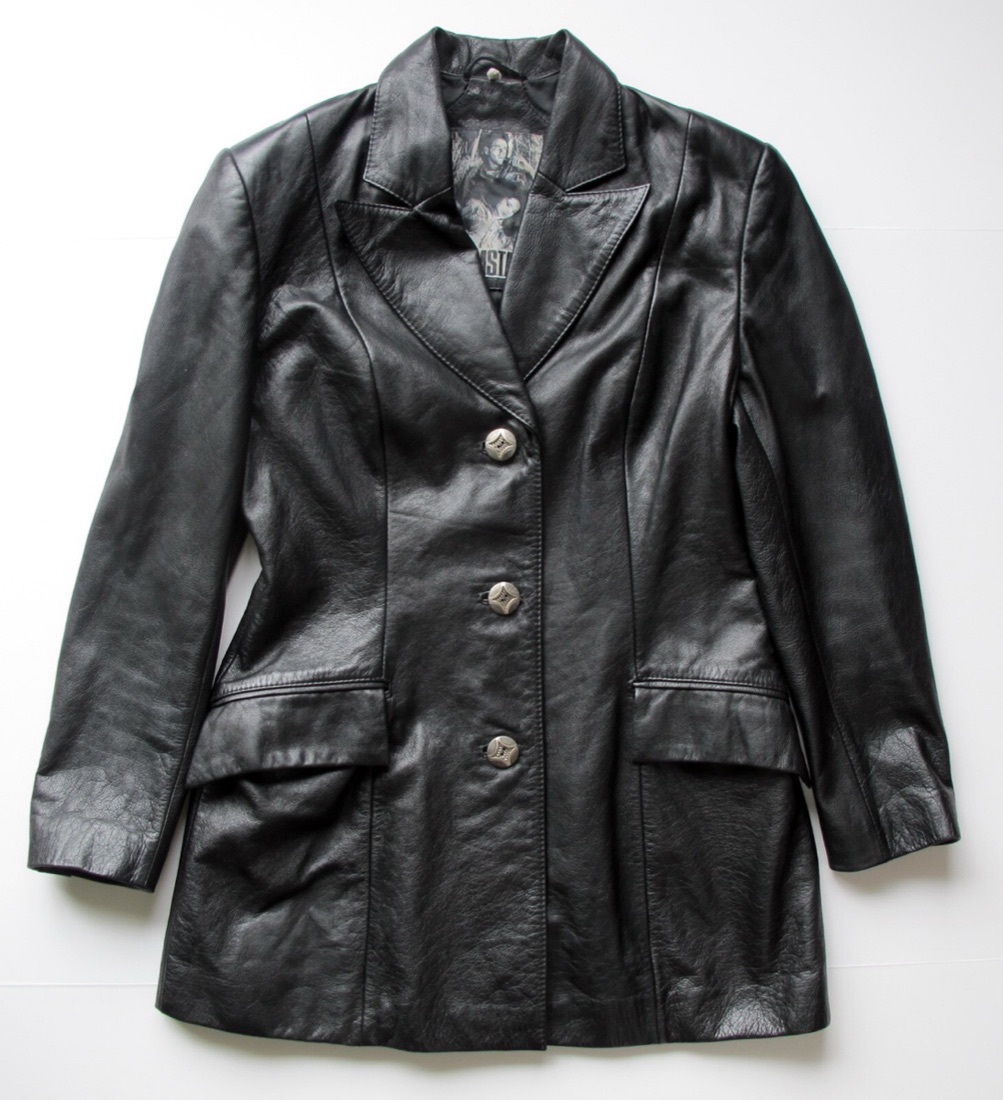 Pal Zileri Black leather blazer jacket