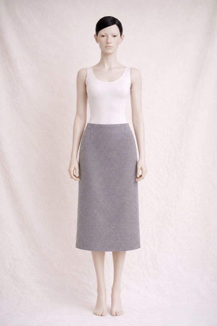 Givenchy Grey wool midi skirt