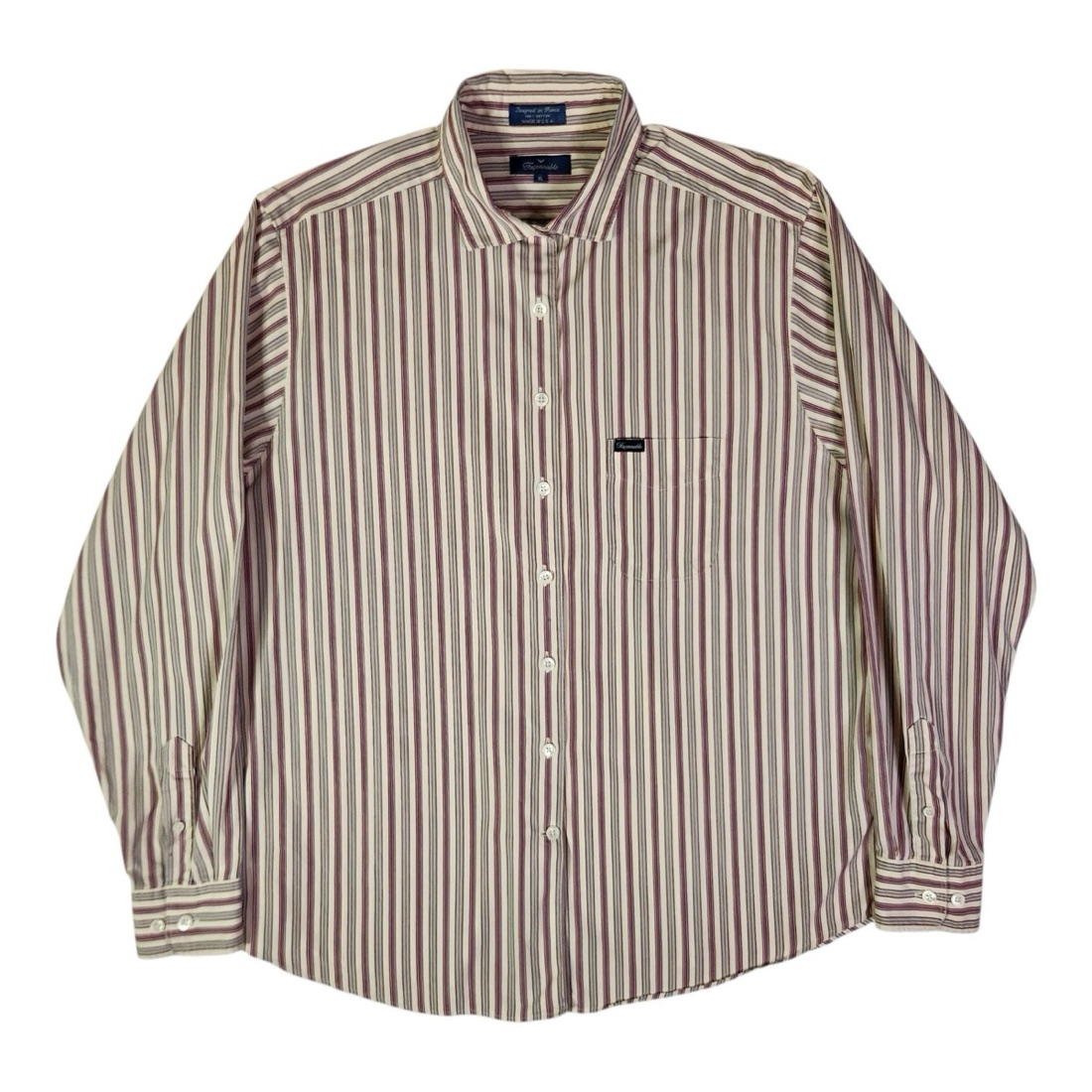 Façonnable Striped cotton button-up shirt